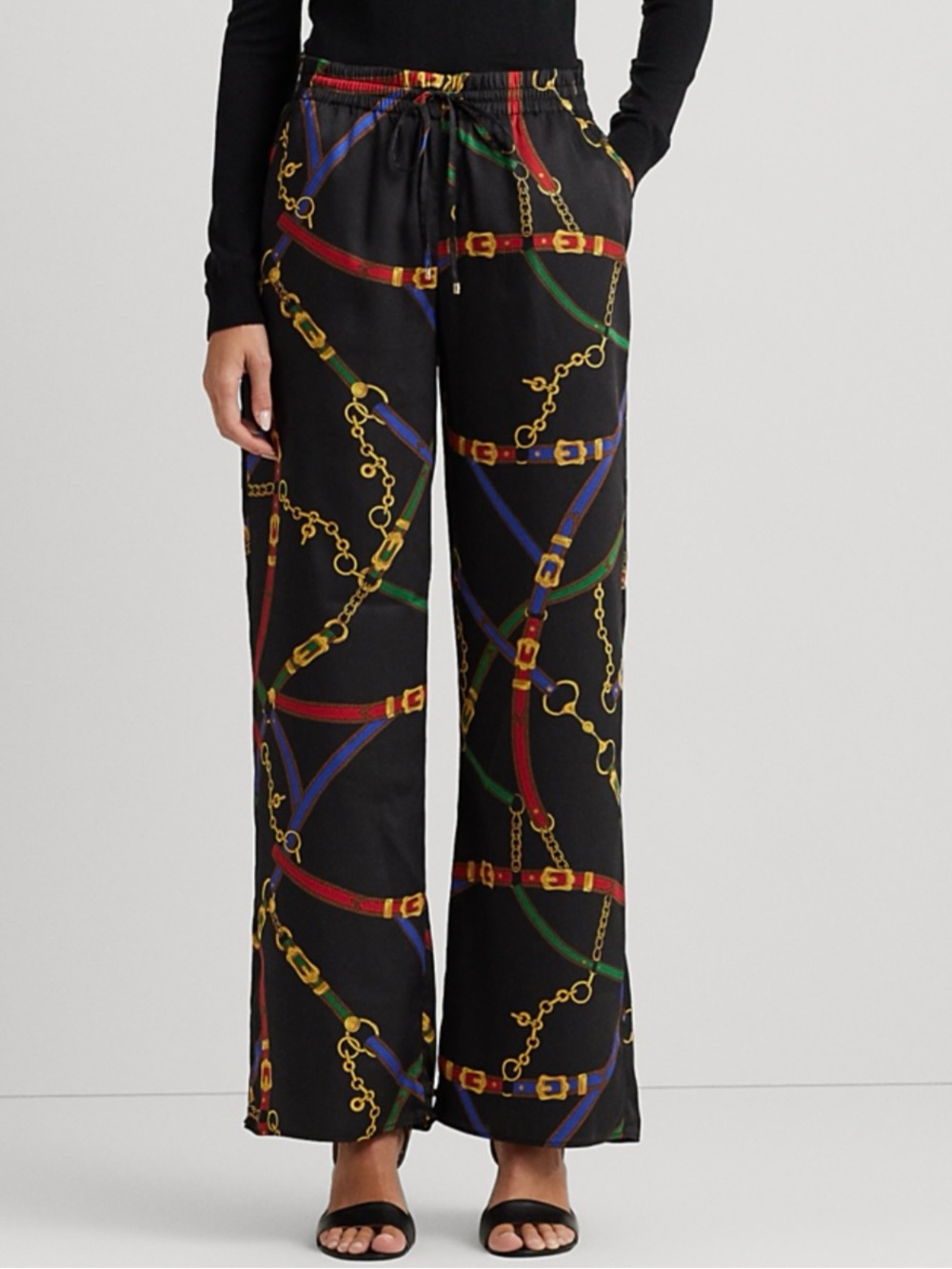 Lauren Ralph Lauren Ziakash Full-Length Pull-On Pants - Petite Medium - NEW!